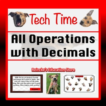 Decimals Review All Operations Tech Time (INTERACTIVE REVIEW GAME!)