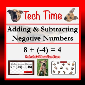 Adding and Subtracting Negative Numbers Tech Time (INTERACTIVE REVIEW GAME!)