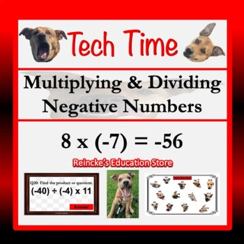 Multiplying and Dividing Negative Numbers Tech Time (INTERACTIVE REVIEW GAME!)