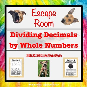 Dividing Decimals by Whole Numbers Escape Room (Digital or Paper)
