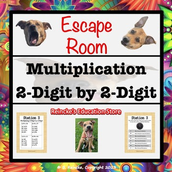 Multiplication Escape Room 2-Digit by 2-Digit (Digital or Paper)