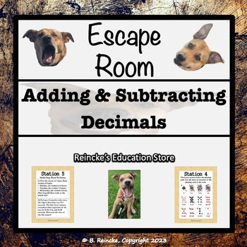 Adding and Subtracting Decimals Escape Room (Digital or Paper)